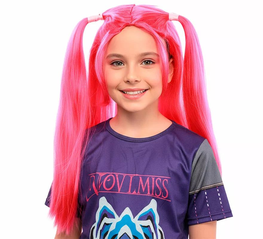 Translation missing: de.Peluca rosa con Coletas de Cantante K-Pop infantil
