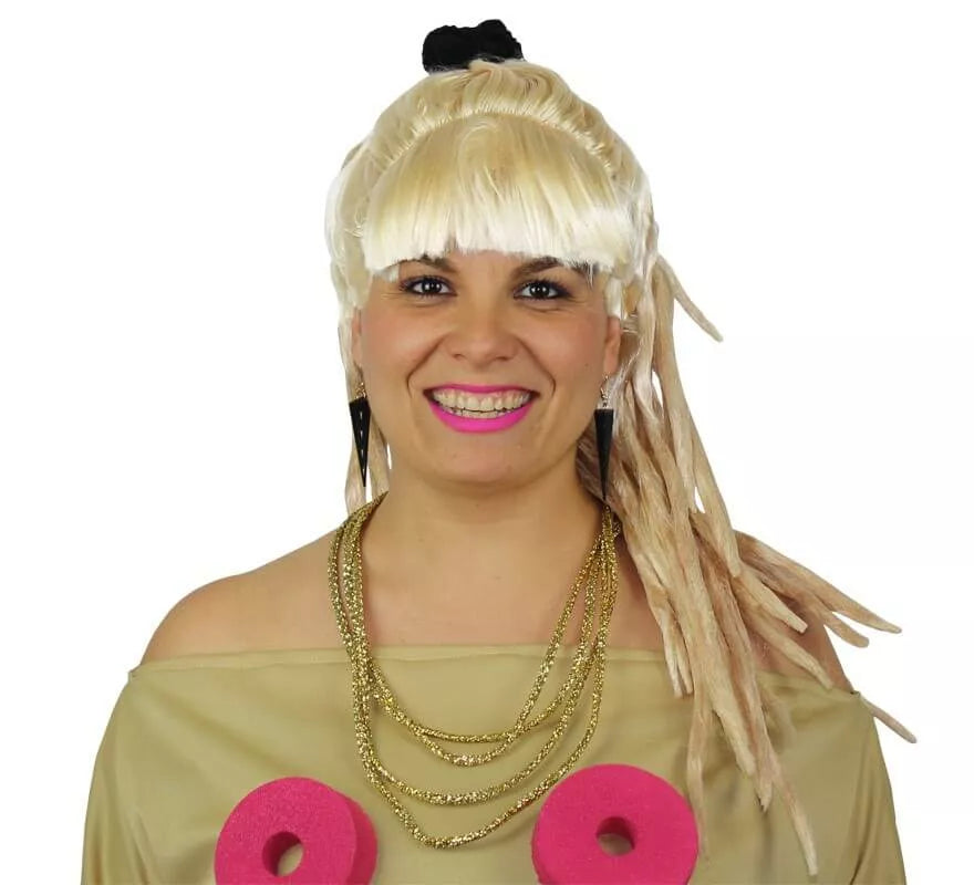 Translation missing: de.Peluca Rubia con Rastas y Flequillo de La Pili