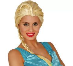 Blonde Perücke mit Zopf