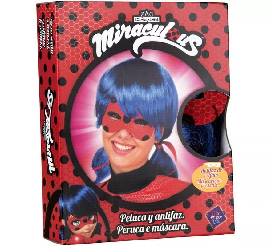 Translation missing: de.Peluca y Antifaz de Ladybug en caja para mujer