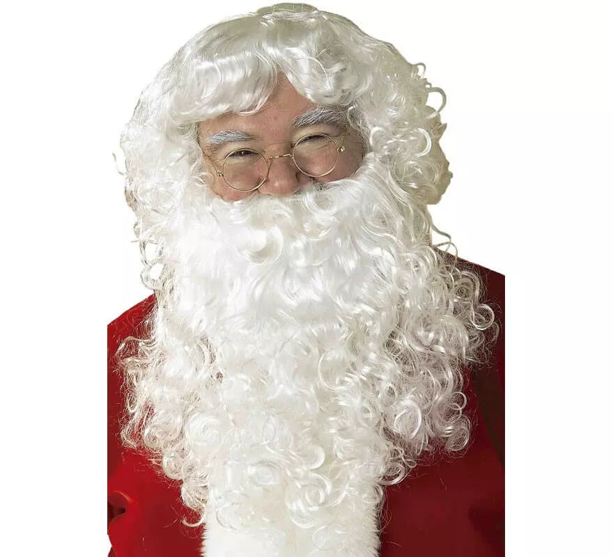 Translation missing: de.Peluca y Barba con Bigote de Papá Noel para hombre
