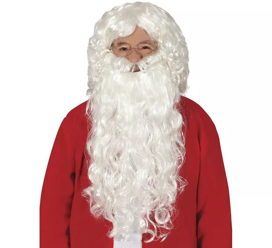 Translation missing: de.Peluca y barba de Papa Noel extra