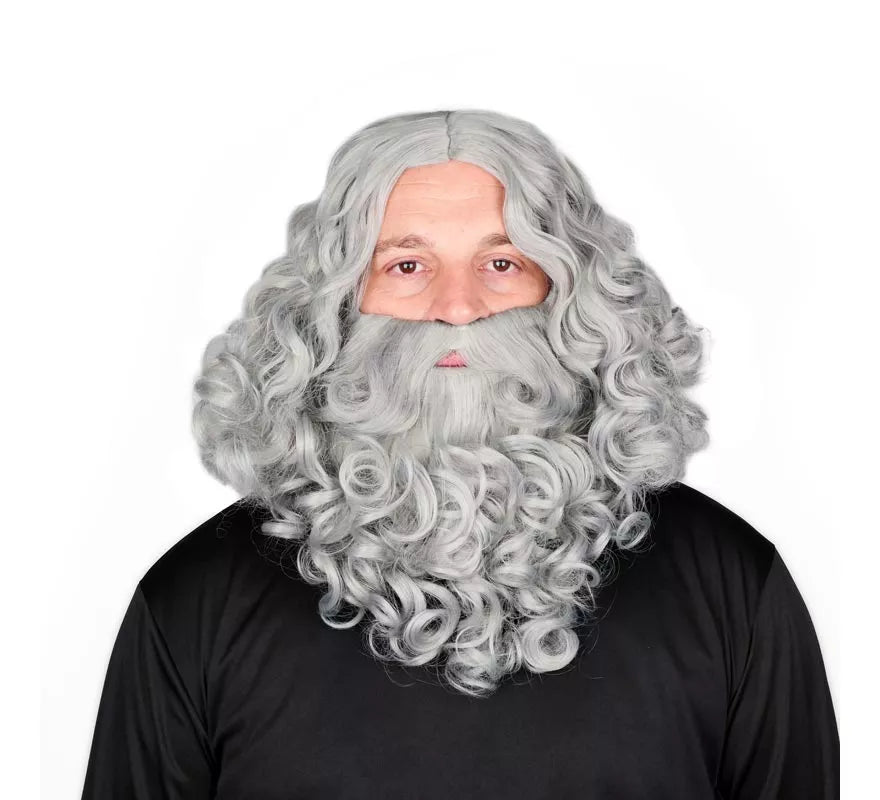 Translation missing: de.Peluca de Rey Mago con Barba gris mate