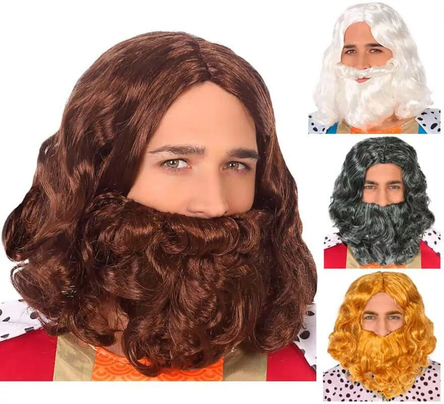 Translation missing: de.Peluca y Barba de Rey Mago o San José en varios colores