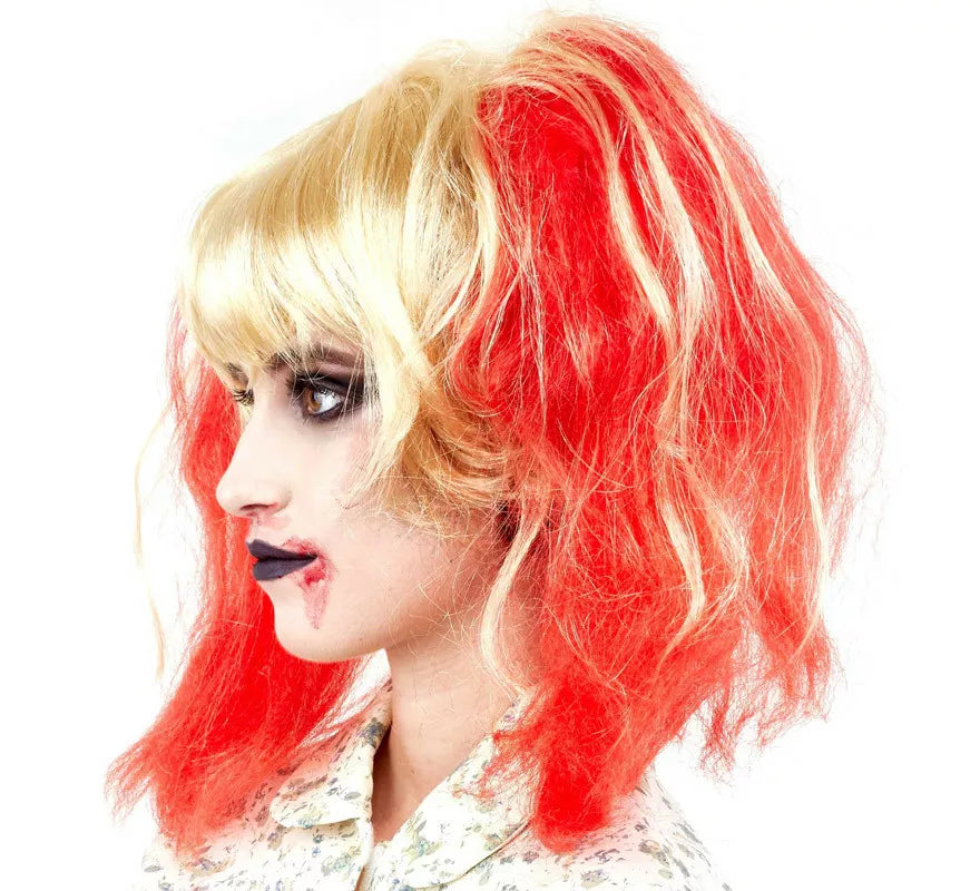 Translation missing: de.Peluca Zombie Rubia con Coletas Rojas
