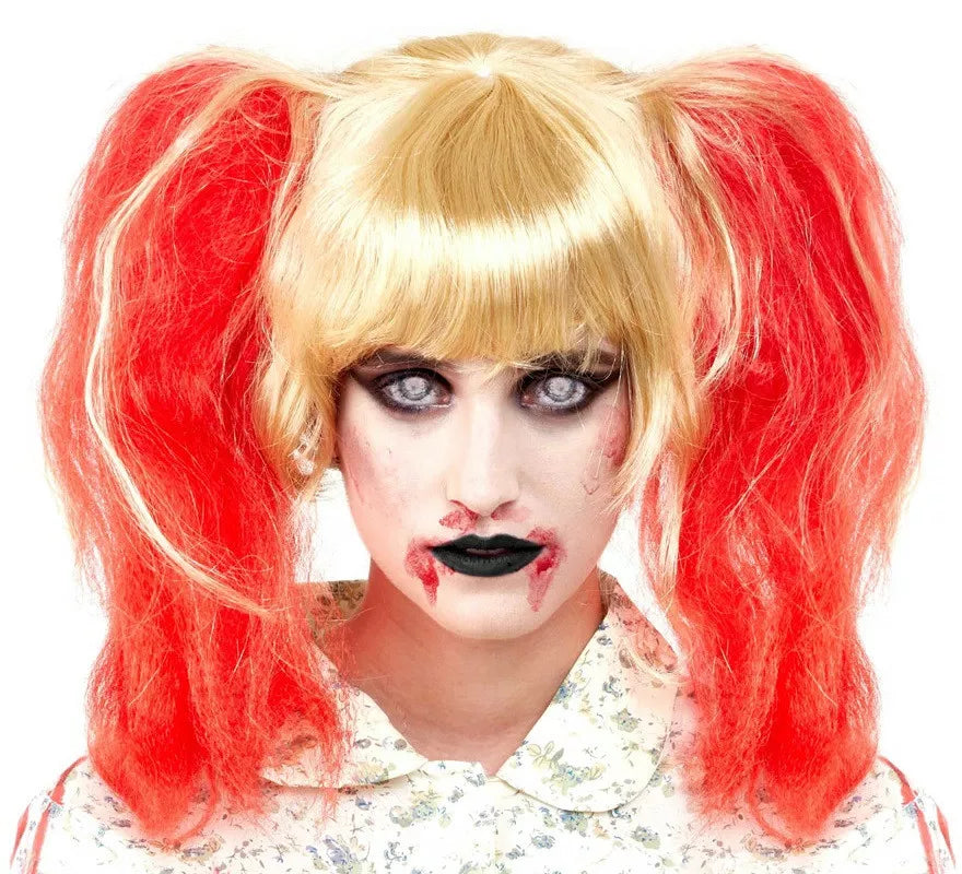 Translation missing: de.Peluca Zombie Rubia con Coletas Rojas