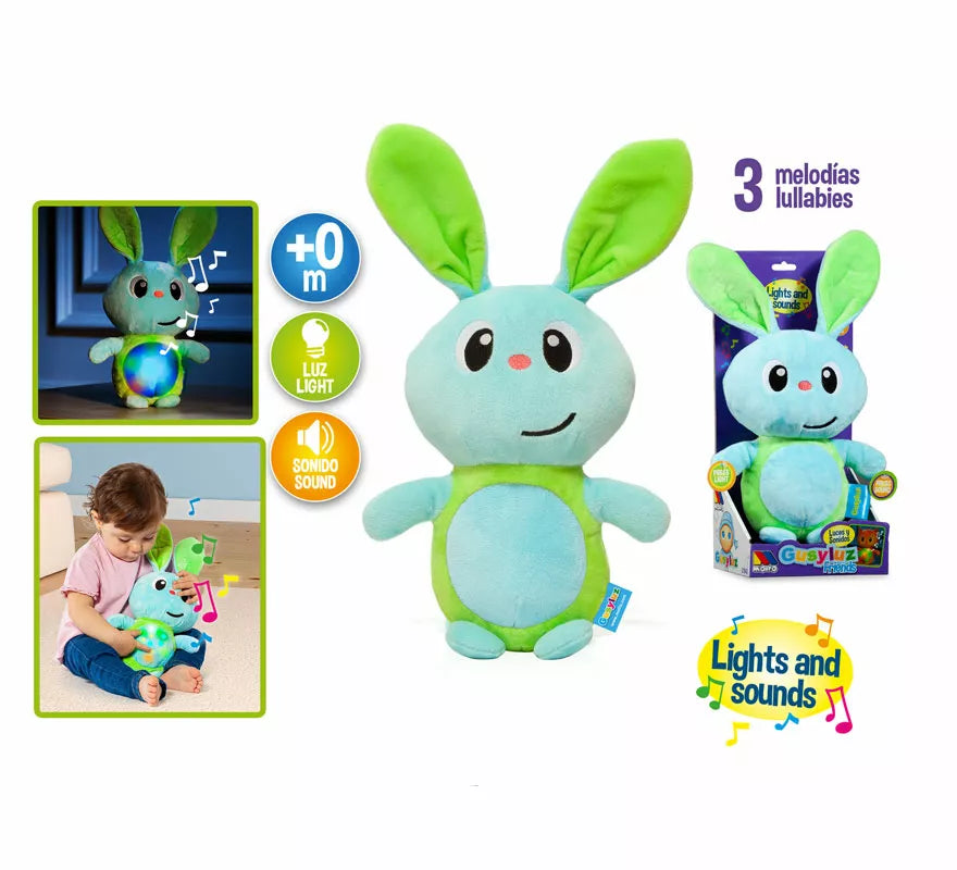 Translation missing: de.Peluche Conejito Gusy Luz Friends verde con Luces y Sonido