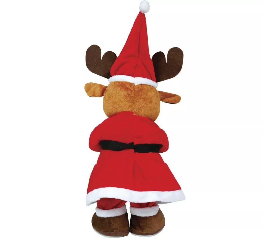 Peluche Reno que Repite Voz de 40 cm