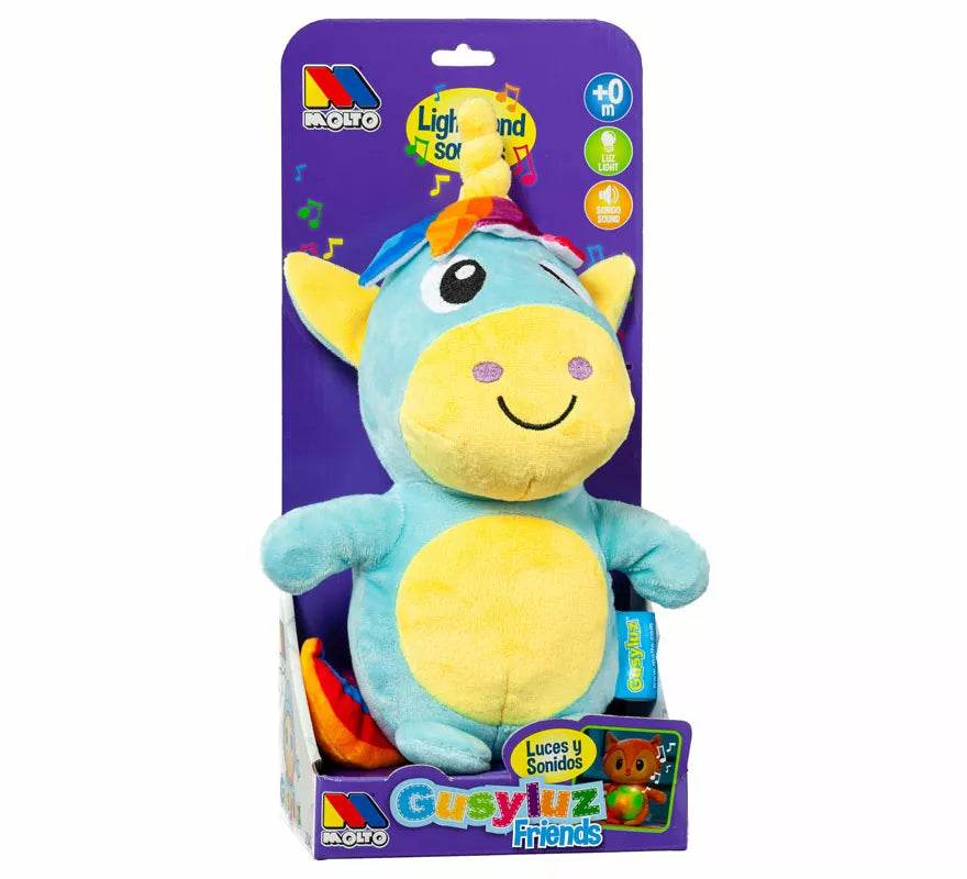 Peluche Unicornio con Luces y Melodías