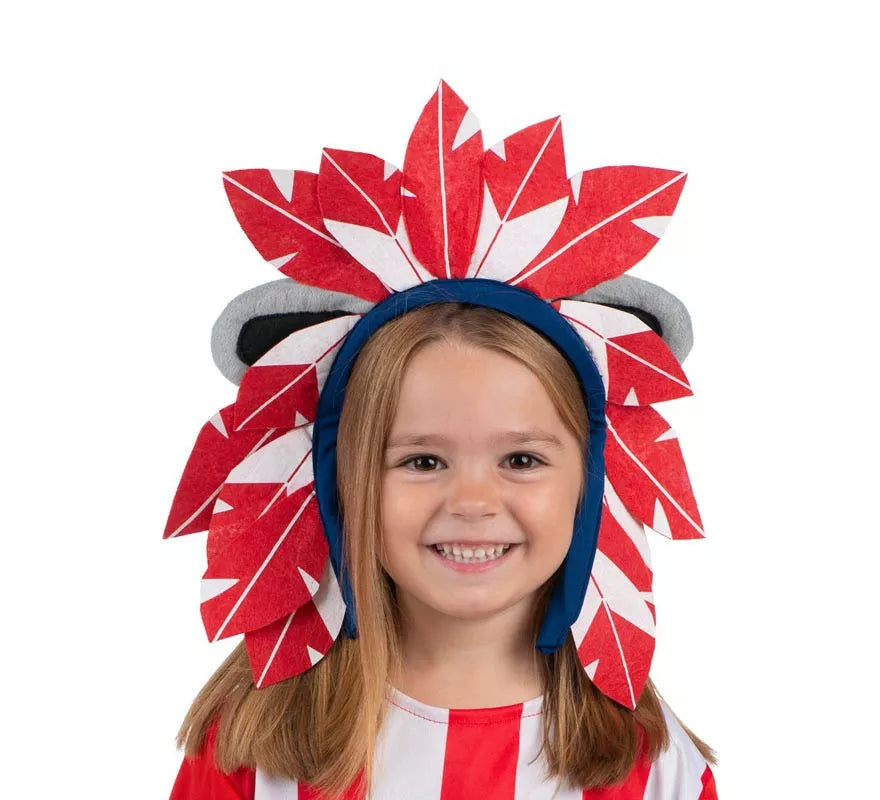 Translation missing: de.Penacho de Indi Atlético de Madrid rojo y blanco Infantil