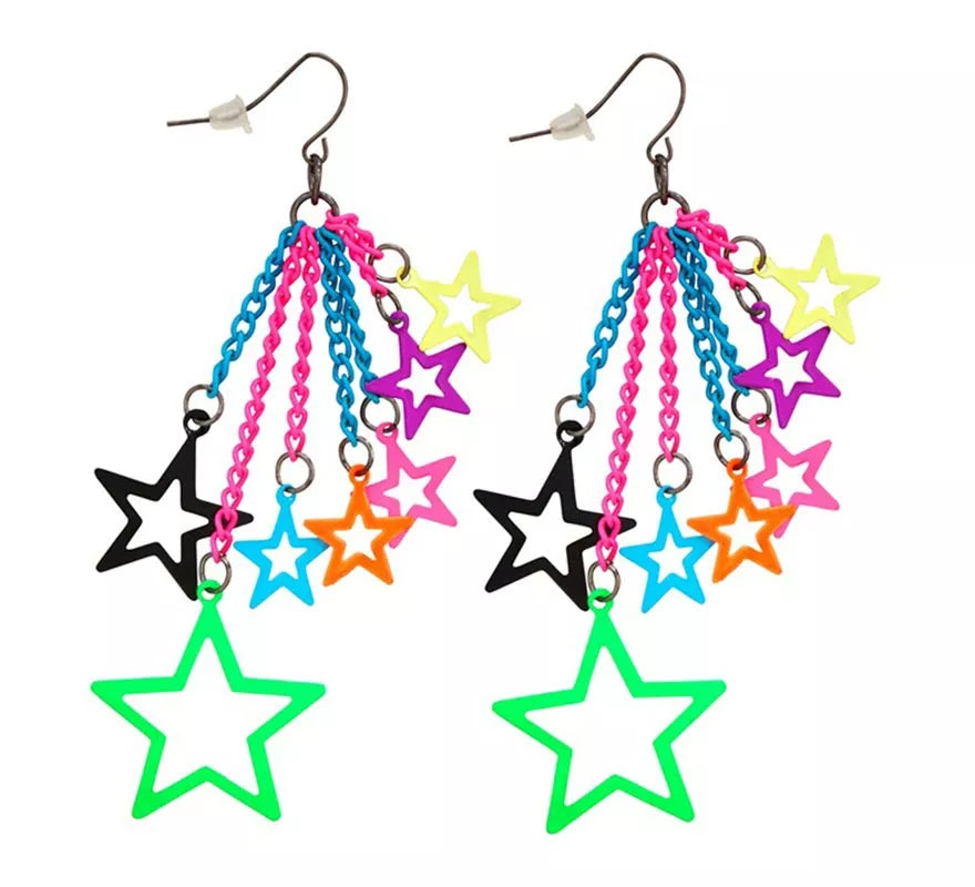Translation missing: de.Pendientes Años 80 de Estrellas de colores