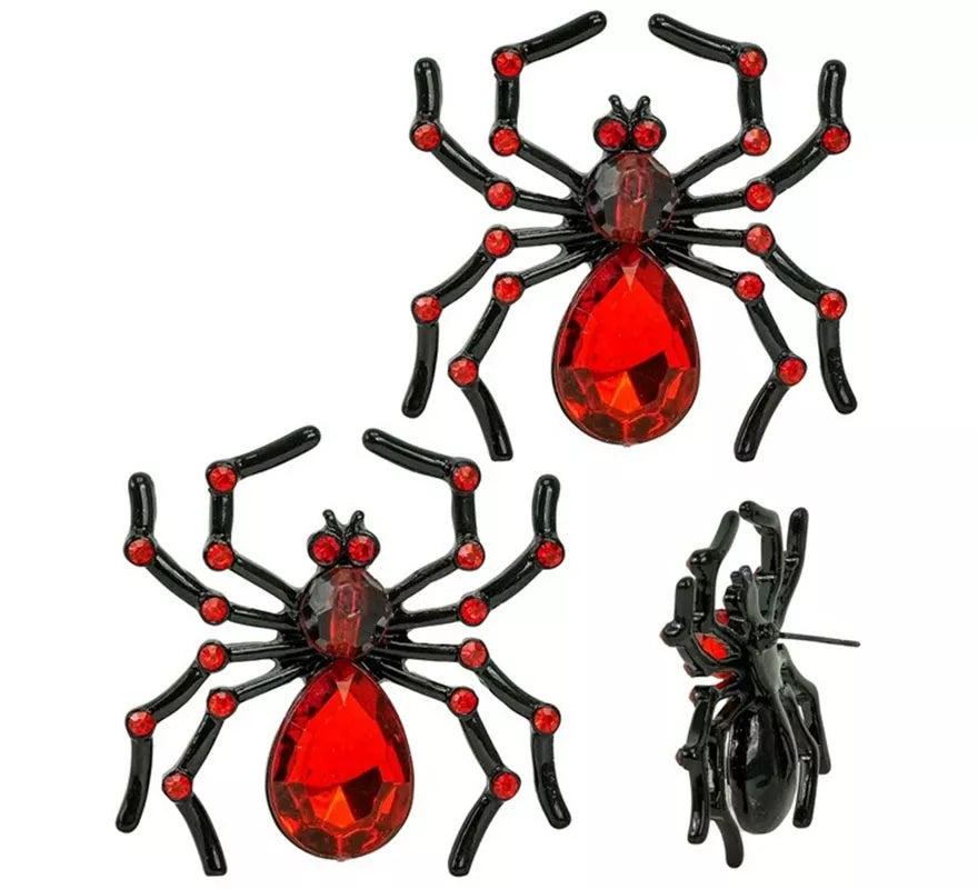 Translation missing: de.Pendientes Araña con Gemas y Diamantes rojos