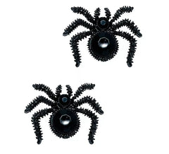 2,5 cm schwarze Spinnenohrringe