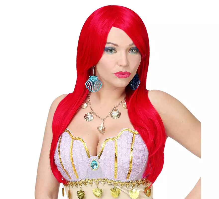 Pendientes Conchas Purpurina Azul