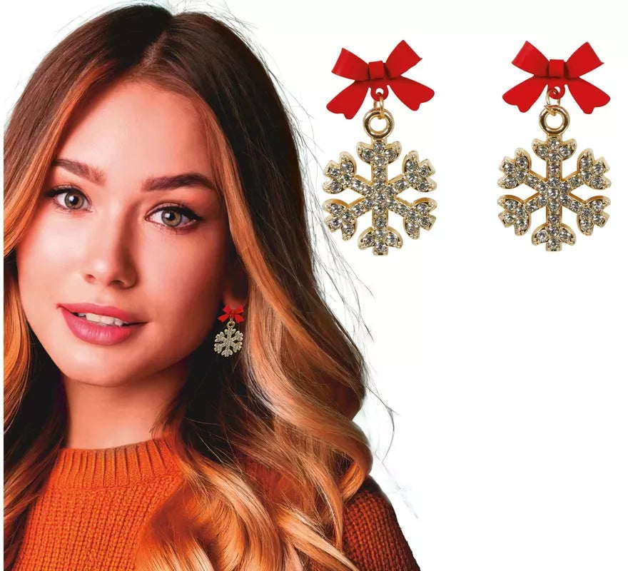 Translation missing: de.Pendientes Copos de Nieve Navidad