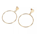 Pendientes de Aro dorado adulto de 5x7 cm