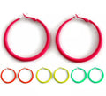 Pendientes de Aros neón en colores surtidos