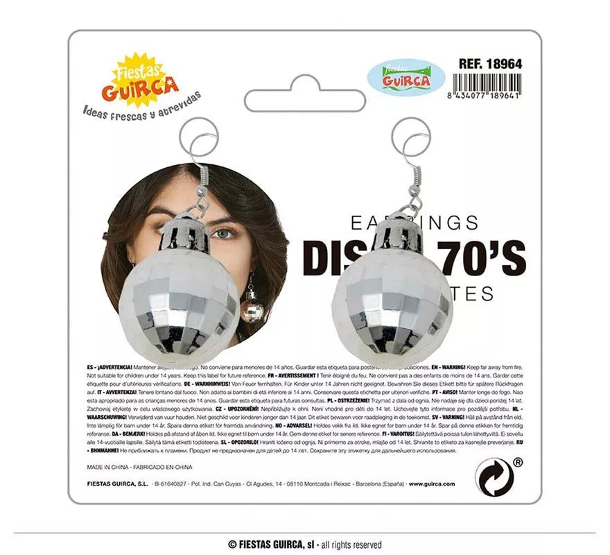 Translation missing: de.Pendientes de Bola de Discoteca de los años 70