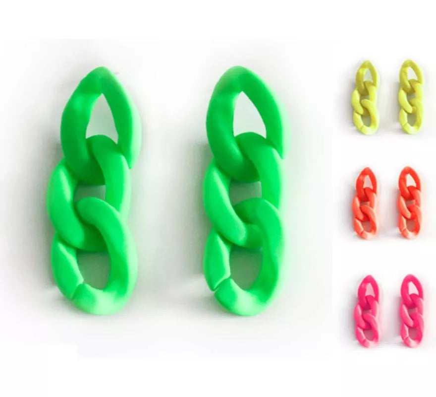 Translation missing: de.Pendientes de Cadeneta neón en colores surtidos