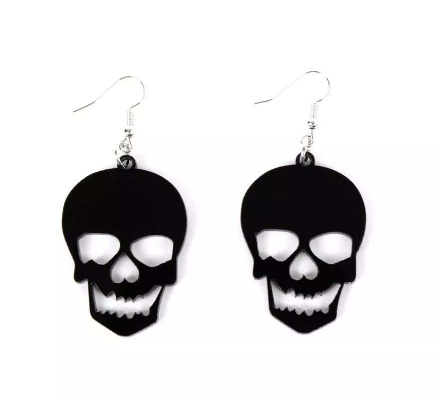 Translation missing: de.Pendientes de Calaveras negras sonrientes