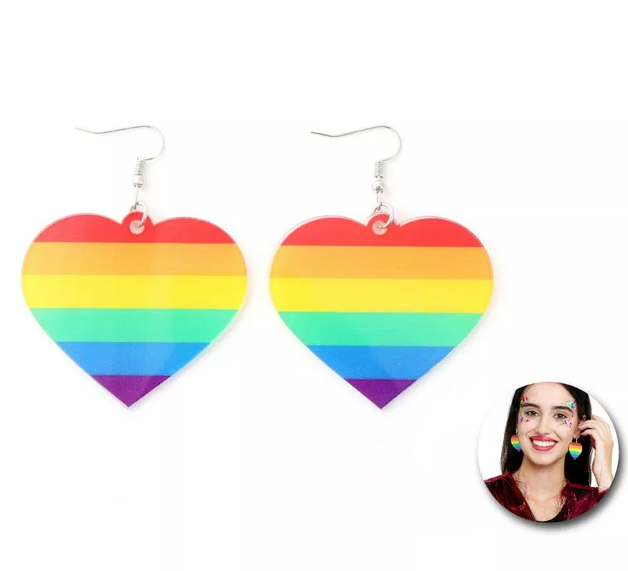 Translation missing: de.Pendientes de Corazón Pride Arcoíris