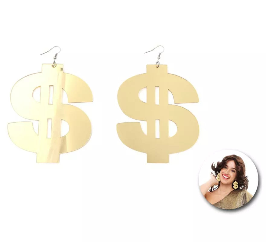 Translation missing: de.Pendientes de Dólar grueso dorado