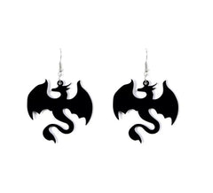 Schwarze Drachen Ohrringe