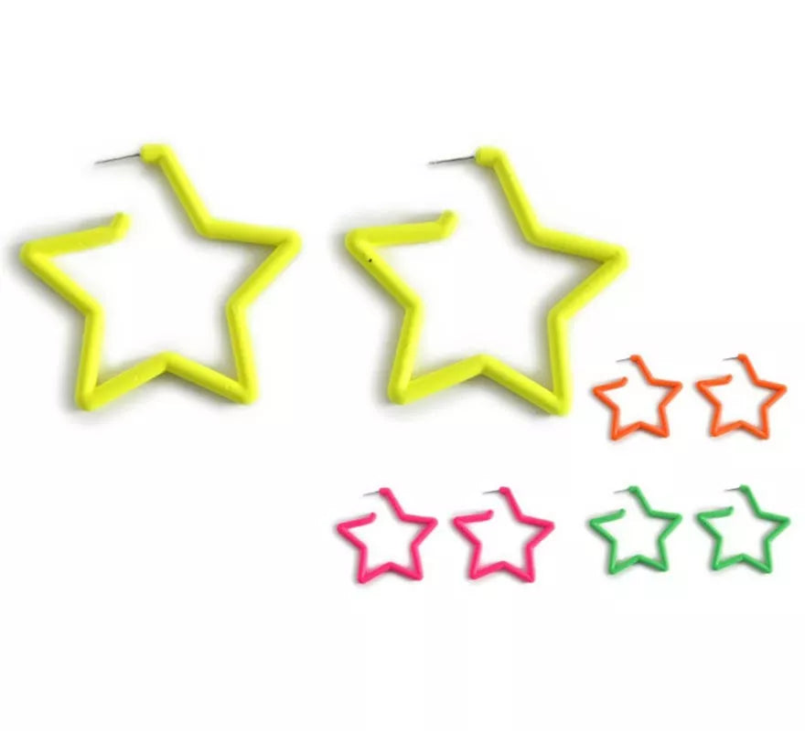 Translation missing: de.Pendientes de Estrellas neón en colores surtidos