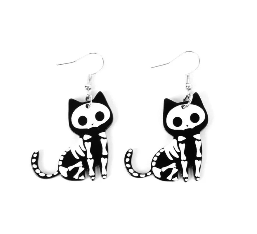 Translation missing: de.Pendientes de Gato Esqueleto tierno
