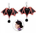 Pendientes de Murciélago Purpurina con pompones