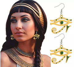Ohrringe mit dem Auge des Horus eines ägyptischen Pharaos