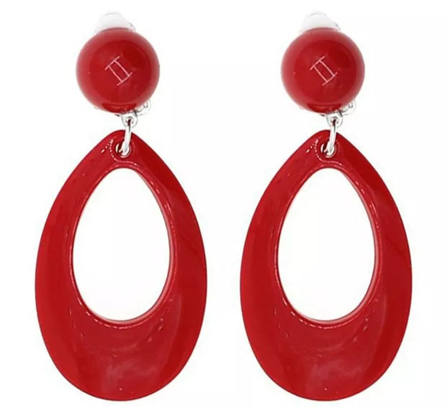Pendientes de Sevillana Ovalados de 8 cm en varios colores