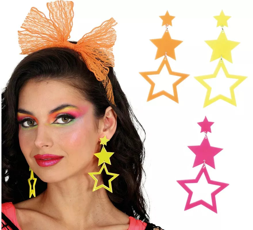 Translation missing: de.Pendientes Estrellas Neón en colores surtidos