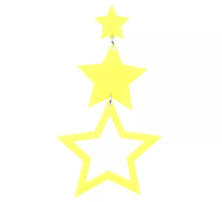 Pendientes Estrellas Neón en colores surtidos