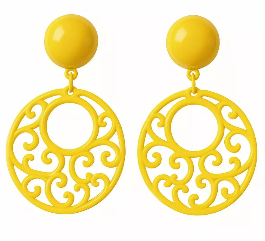 Pendientes Flamenca Circulares con adornos en varios colores