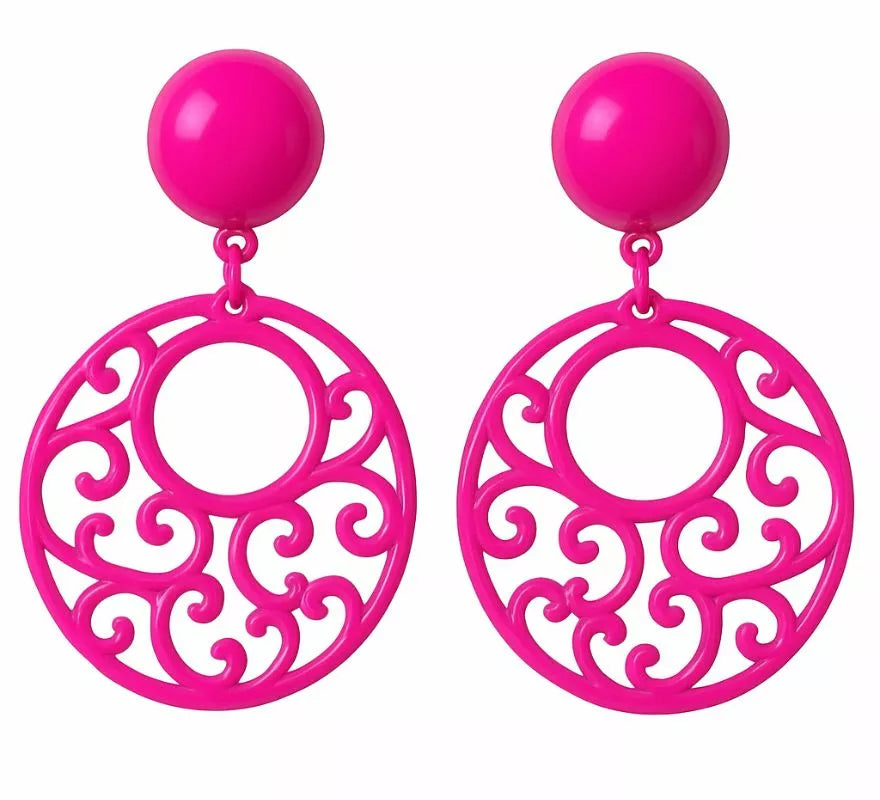 Pendientes Flamenca Circulares con adornos en varios colores
