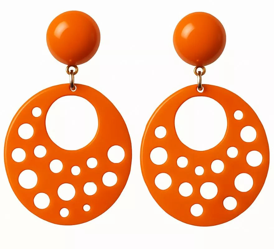 Pendientes Flamenca Circulares con agujeros de 10 cm en varios colores