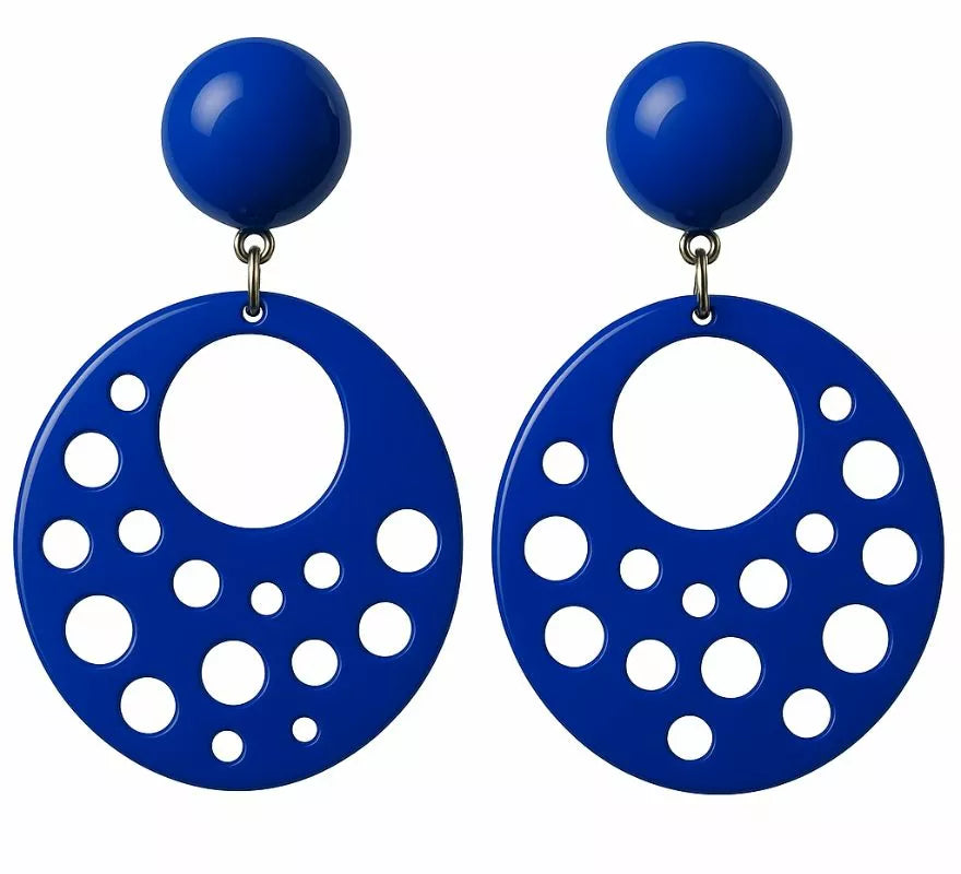 Pendientes Flamenca Circulares con agujeros de 10 cm en varios colores