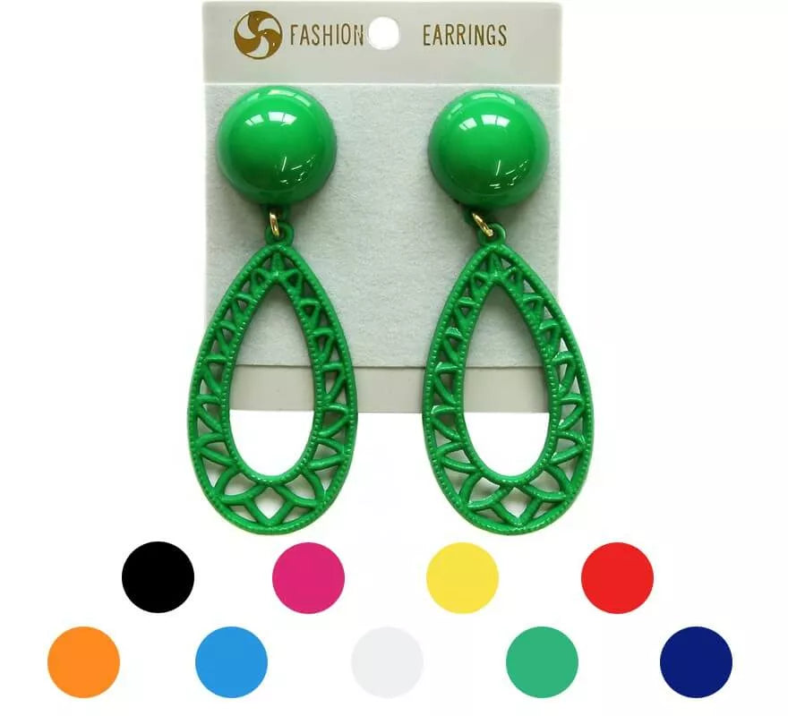 Translation missing: de.Pendientes Flamenca Lágrima hueca en varios colores