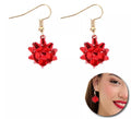 Pendientes Lazo Floral de Navidad de 2x2 cm en varios colores