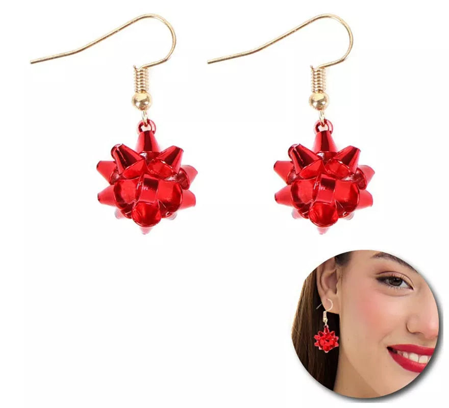 Translation missing: de.Pendientes Lazo Floral de Navidad de 2x2 cm en varios colores