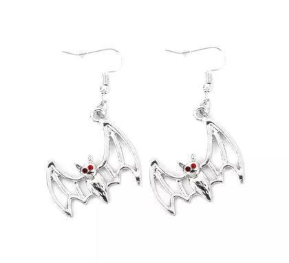 Pendientes Murciélagos ojos rojos