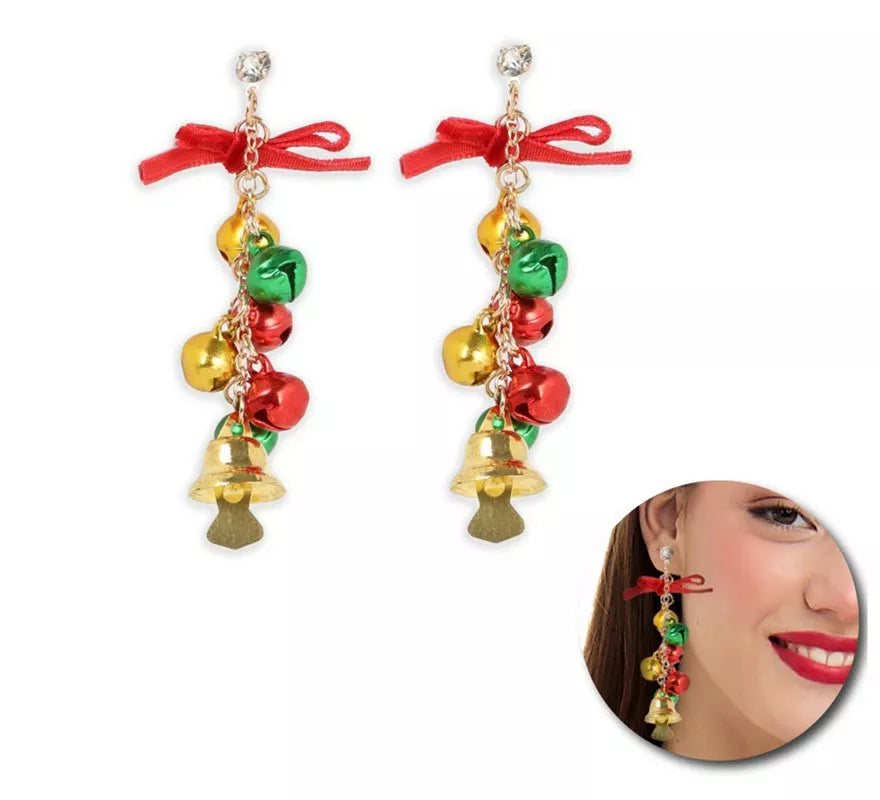 Translation missing: de.Pendientes Ramo de Cascabeles y Campana Navidad de 2x6,5 cm
