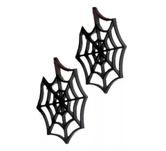5 cm schwarze Spinnennetz-Ohrringe