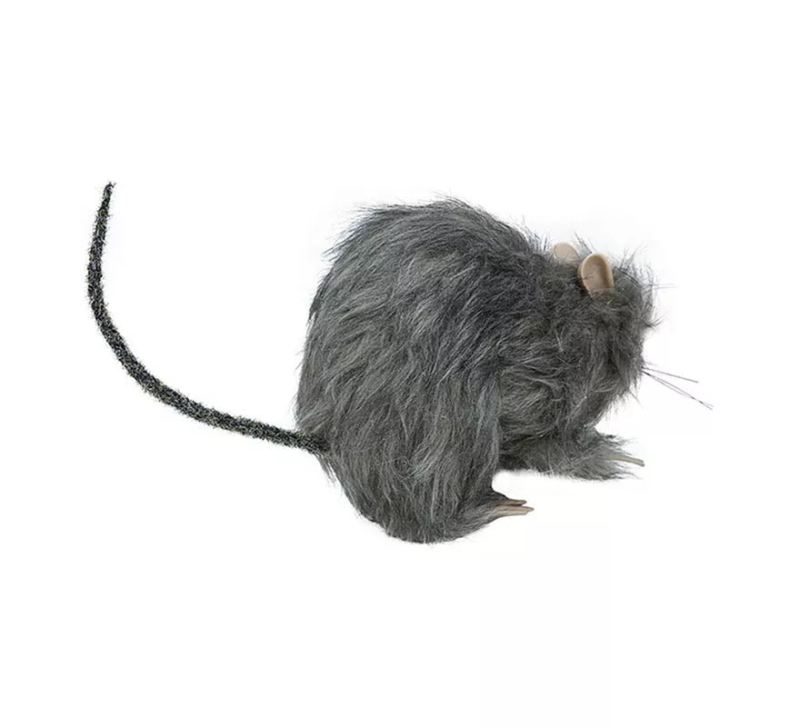 Pequeña Rata Peluda gris de 15 cm