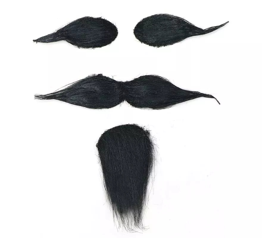 Translation missing: de.Perilla, Bigote y Cejas con Adhesivo