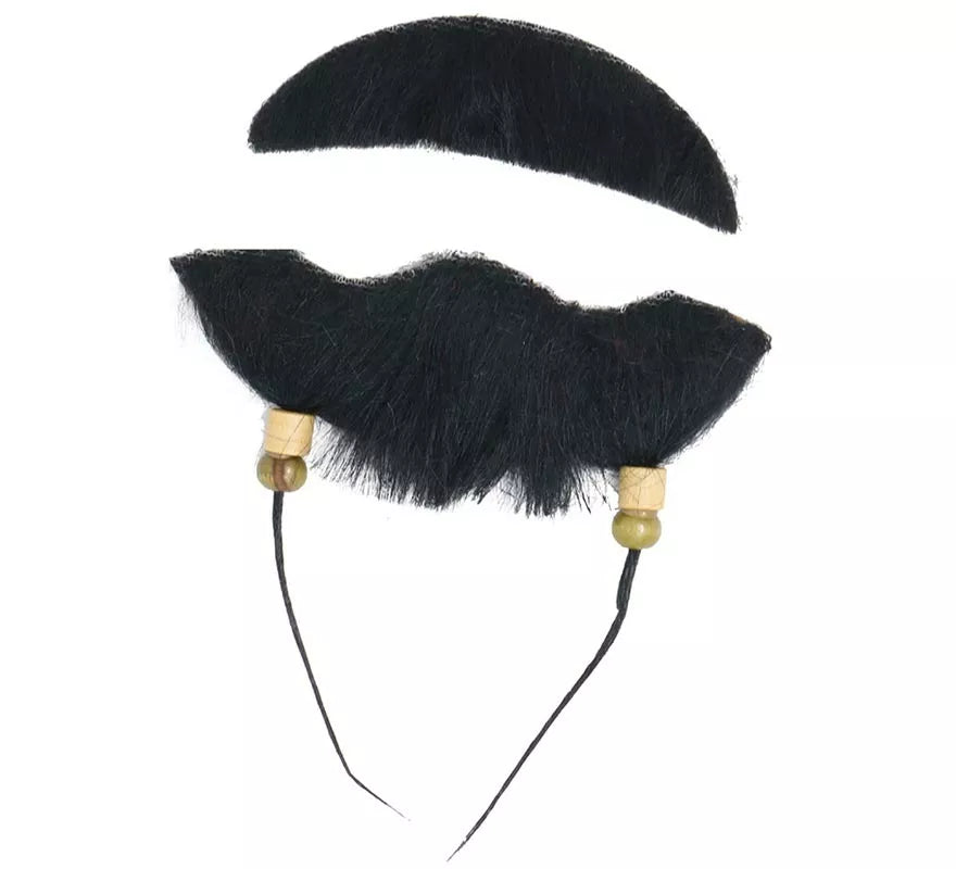 Perilla y bigote de Pirata con adornos