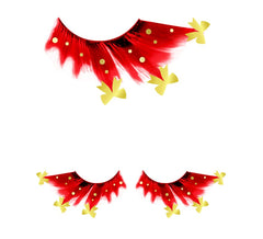 Weihnachtsschleifen-Wimpern