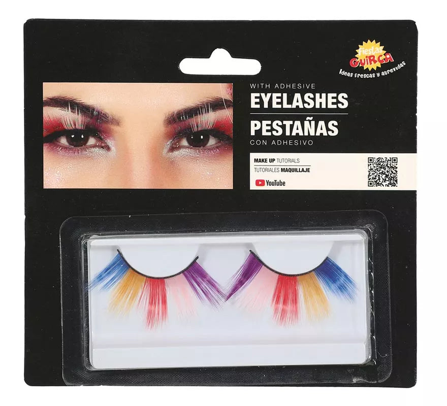 Translation missing: de.Pestañas Multicolor con Adhesivo