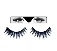 Glatte schwarze Wimpern in Spitzen